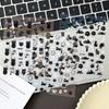 1-6pcs Black Cat Stickers Cute Cartoon Graffiti Cat Nail Stickers Art Self Adhesive Decals Heart Bowknot Stars Manicure Tools