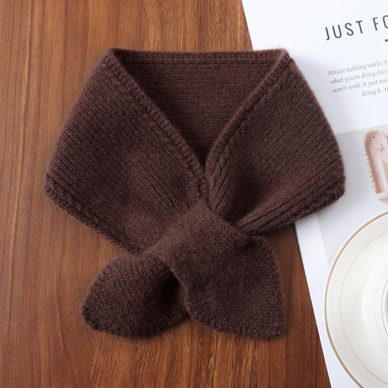 Autumn Winter Scarf Minimalist Solid Color Knitted Small Scarf Winter Neck Scarf Outdoor Skiing Gifts For Women Outdoor Cycling