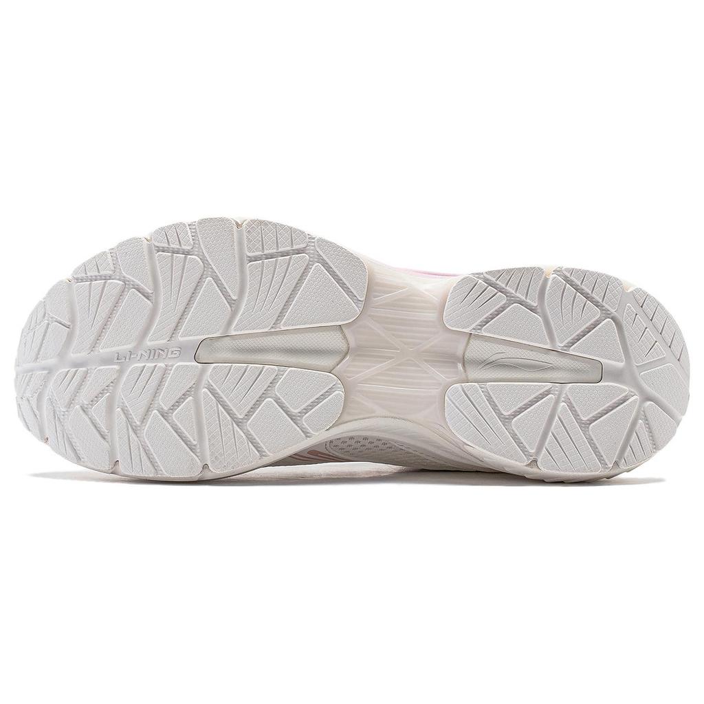 New LiNing Feather V2 Cushioning Anti Slip And Wear Resistant Low Top Running Shoes Women's Mist White ARXT022-4