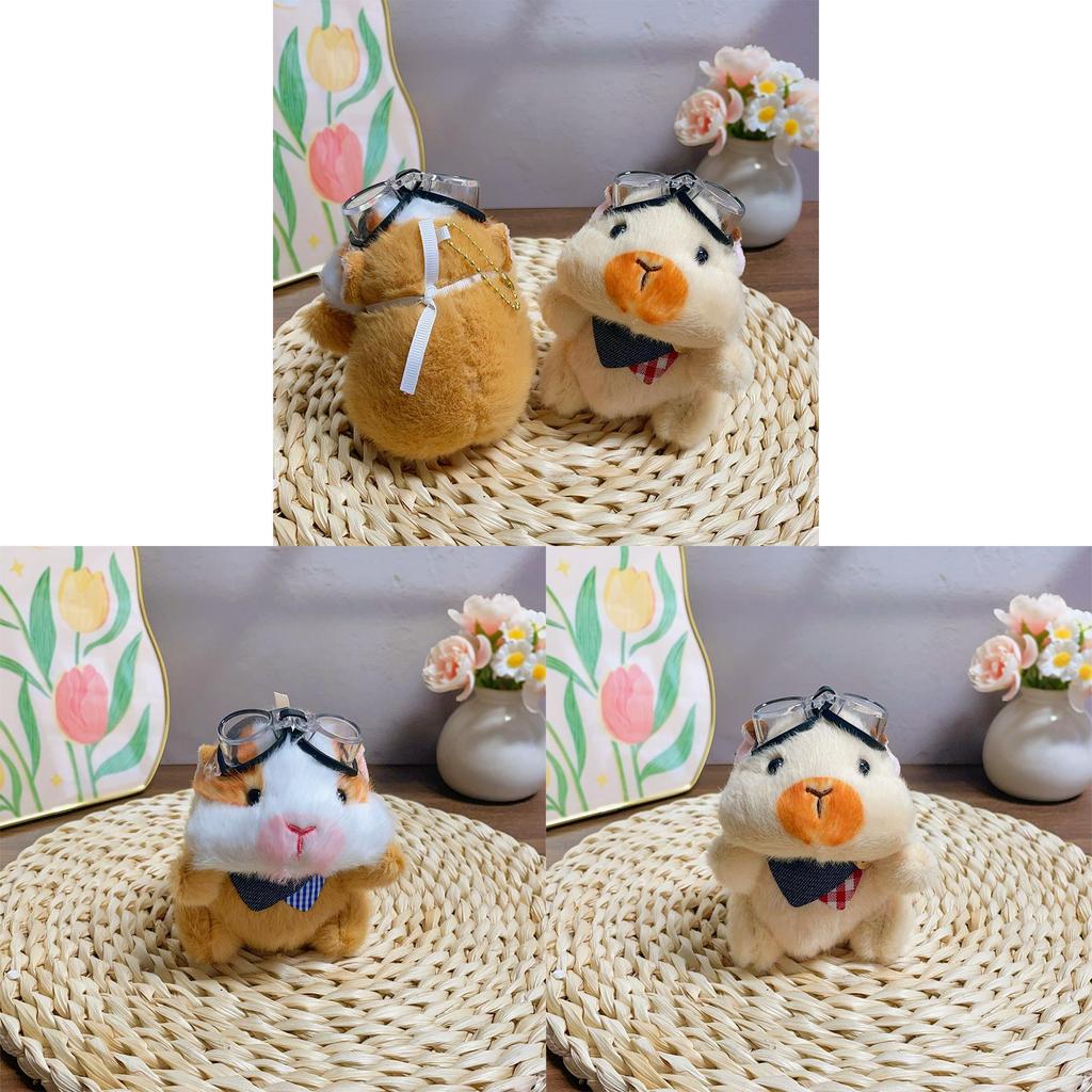 Dutch Pig Plush Keychain With Swim Goggles Soft Toy For Kids And Teens