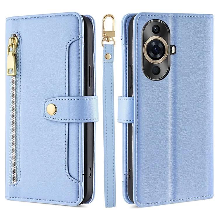 

For Huawei nova 11 Pro / 11 Ultra PU Leather TPU Phone Cover Stand Wallet Case with Zipper Pocket