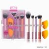 American RT Series 1997 Makeup Brush & Sponge Set: Includes Blush, Blending, Eyeshadow Brushes & Beauty Sponge, Exclusive for Foreign Trade.