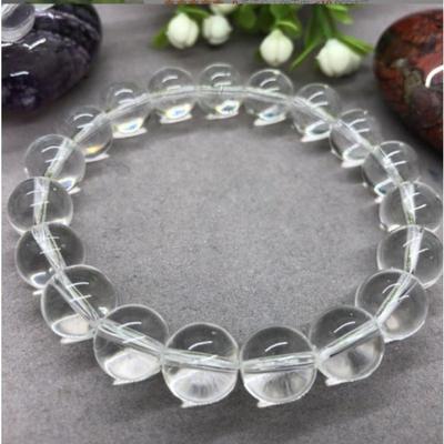 Natural Gemstone Stone Women Men's  Clear Crystal Cuff Charm Bangle Bracelet