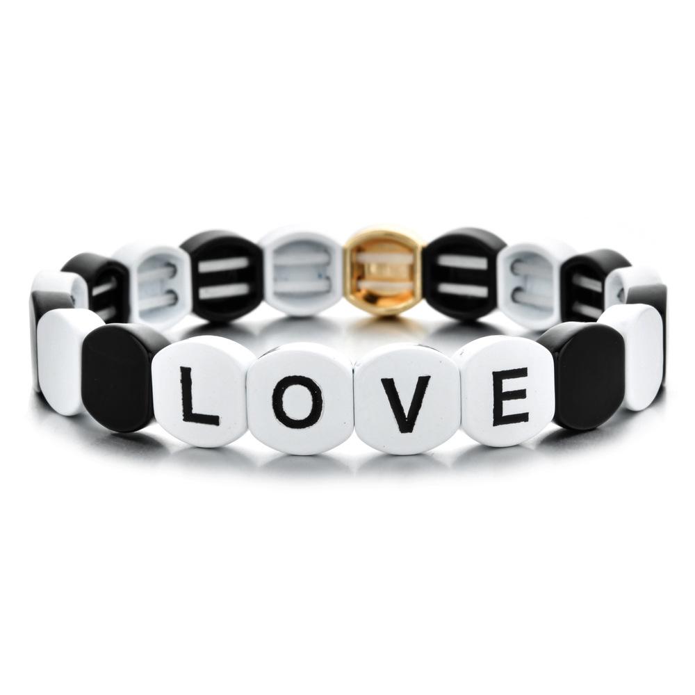 Fashion Bracelet Alloy Paint New Bracelet Honeycomb LOVE Bracelet