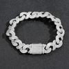 BES Fashion 8 Character Infinite Hip Hop Cuban Chain Bracelet Iced Zircon 18K Gold Plated Brass Material Jewelry