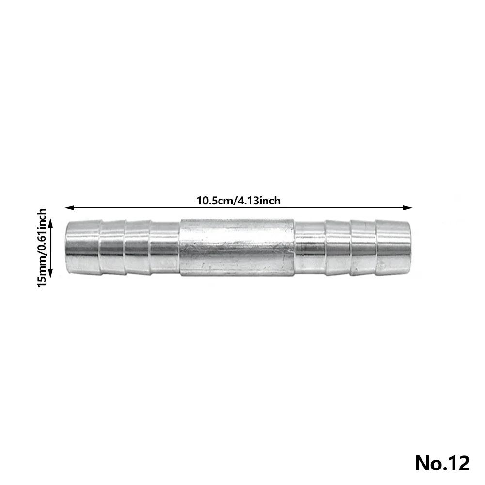 1pcs A/C Refrigerant Hose Barb Fitting 3/8 1/2 5/8 3/4 Straight Splice Push In Fitting Aluminium #6 #8 #10 #12 Car Accessories