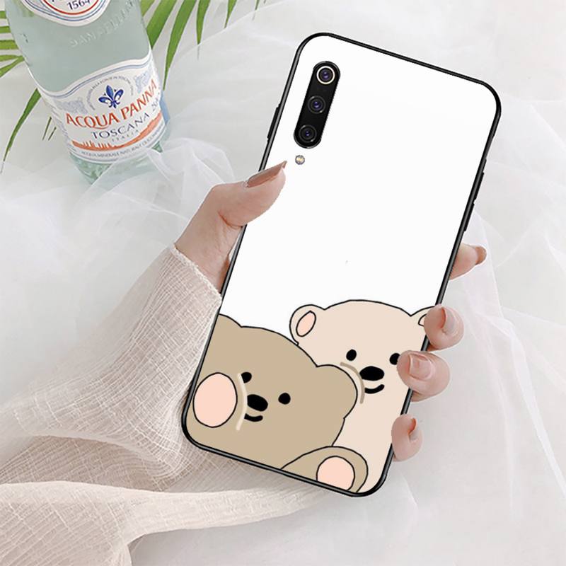 Cute Cartoon Bear Animal Phone Case for Xiaomi Mi 5 6 8 9 10 Lite Pro SE Mix 2s 3 F1 Max2 3