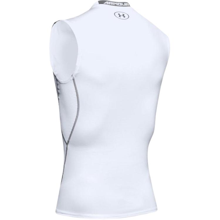 Under Armour Tank Tops Men's White Crew Neck Moderate 1358548-100