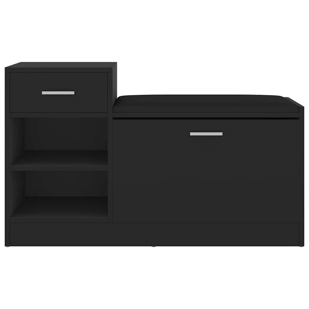 vidaXL Schuhbank Schwarz 94,5x31x57 cm Holzwerkstoff