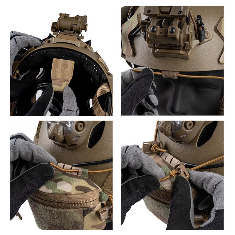 Tactical Helmet Storage Pouch Portable Night Vision Battery Holder Counterweight Bag for Wargame Training