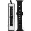 GlacierX Silicone Wave Black Smartwatch Strap for Apple Watch 38/40/41mm Black