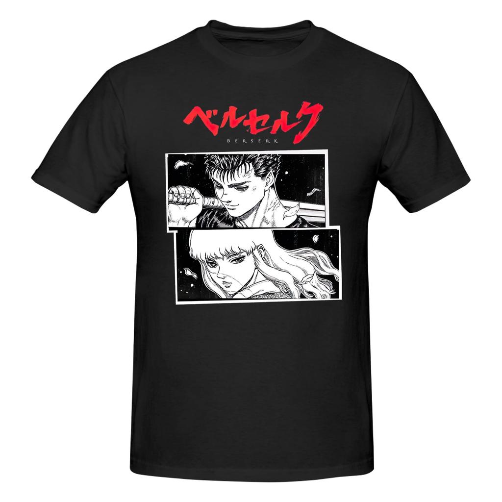 Piece Guts Griffith Funny Cotton TShirt BBerserker Anime Tees Tops For Unisex