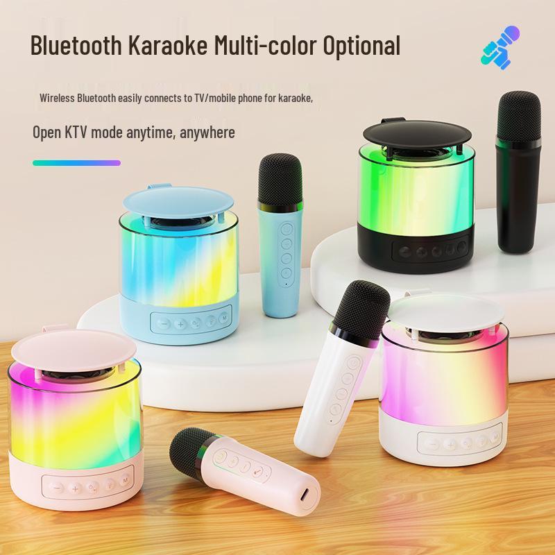 New K19 Wireless Bluetooth Speaker Microphone: Portable, Outdoor/Indoor Karaoke with Lights