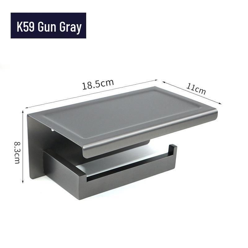 Stainless Steel 304 Punch-Free Bathroom Tissue & Phone Holder