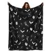 Coperte Plaid di Pipistrelli per Halloween Coperta Morbida in Flanella con Animali Adorabili per Tutte le Stagioni Coperte per Letto, Divano, Ufficio con Creature Notturne
