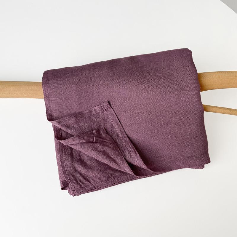 Summer cotton and linen scarf solid color simple sunscreen shawl women's high-end silk scarf yarn headscarf