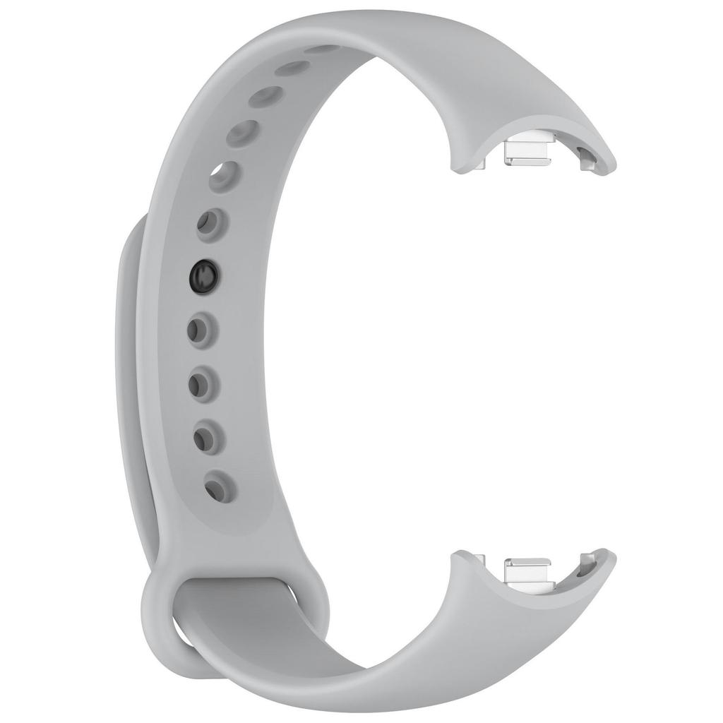 Compatible Strap for Xiaomi Mi Band 9 & 8 NFC Smart Sports Wristband - Silicone Metal Interface
