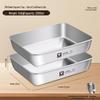 Food-Grade Stainless Steel Storage Box with Lid - Square/Rectangular Freezer Tray