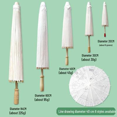 DIY Kinder-Papierregenschirm zum Bemalen - Große, mittlere und kleine Größen für Kunstprojekte im Kindergarten und in der Grundschule