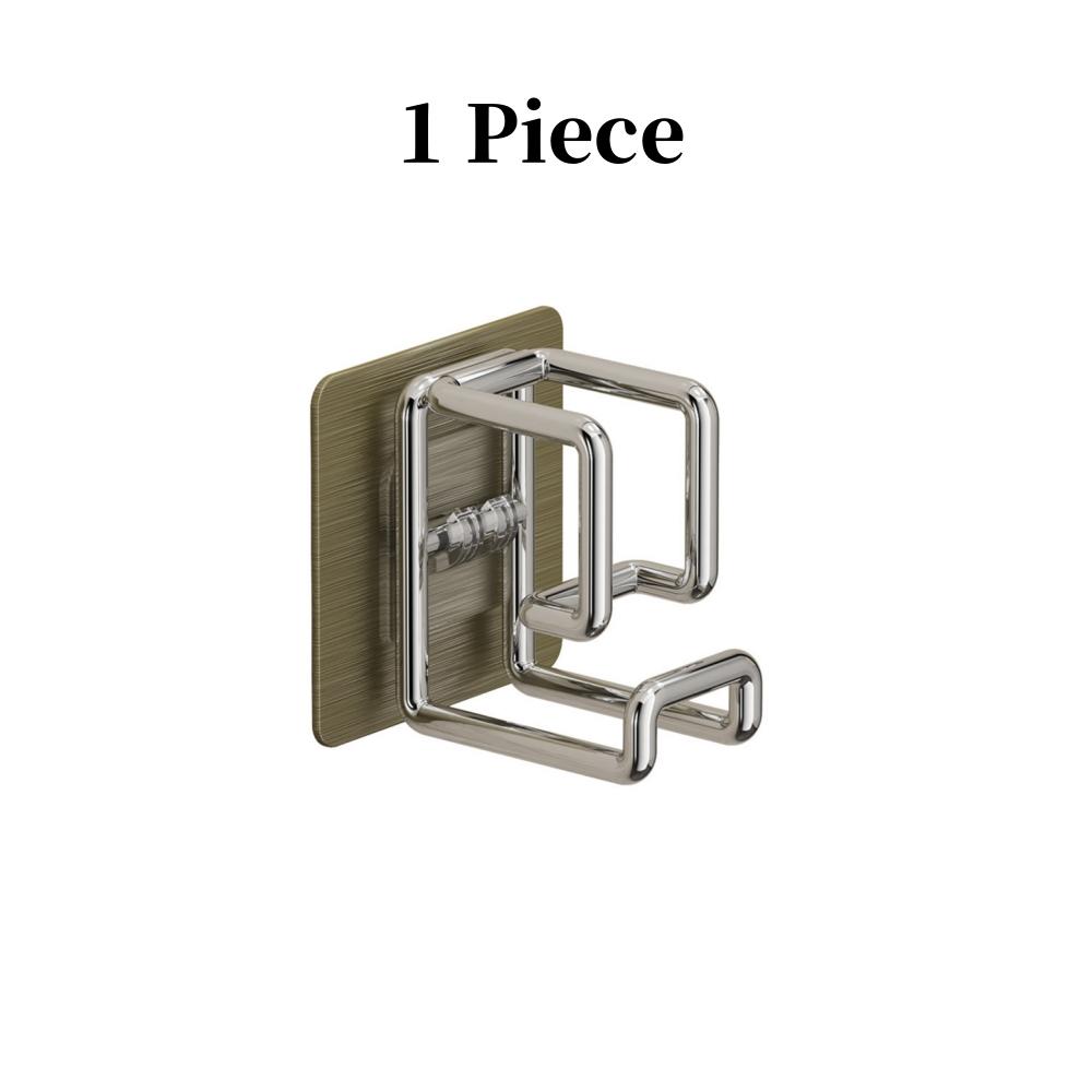 

1/2/4/6 шт. Крючок для умывальника из нержавеющей стали, многофункциональная перфорированная кухонная полка для ванной комнаты, стойка для хранения таза, держатель для полотенец 1pc серебряный