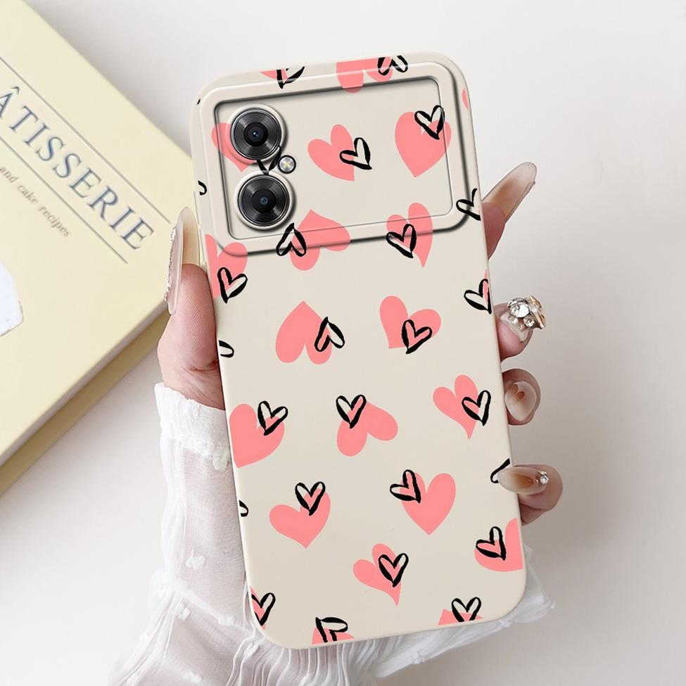 Casing For Xiaomi Poco M4 5G Case Cover Silicone Luxury Fashion Flowers Kawaii Cute Cat Shockproof Phone Case 22041219PG