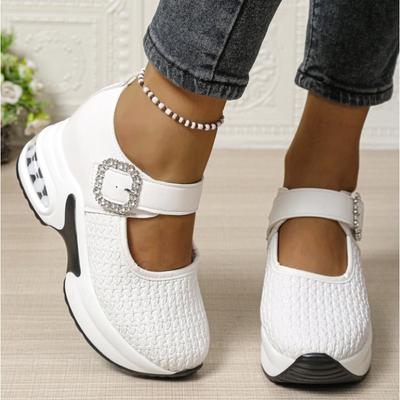 Women's Sneakers Breathable Casual Platform Shoes Comfortable  Vulcanized Shoes Lightweight Wedges Slip On Zapatillas