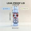 1PC Garbage band vintage portrait print 750ml colorful plastic sports water bottle leakproof pop up lid with straw for outdoor work home use