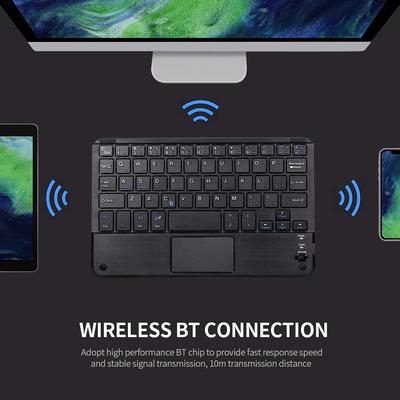 Wireless BT 3.0 Keyboard 59 Keys Ultraslim Mini BT Keyboard with Touch Pad Support Android Windows