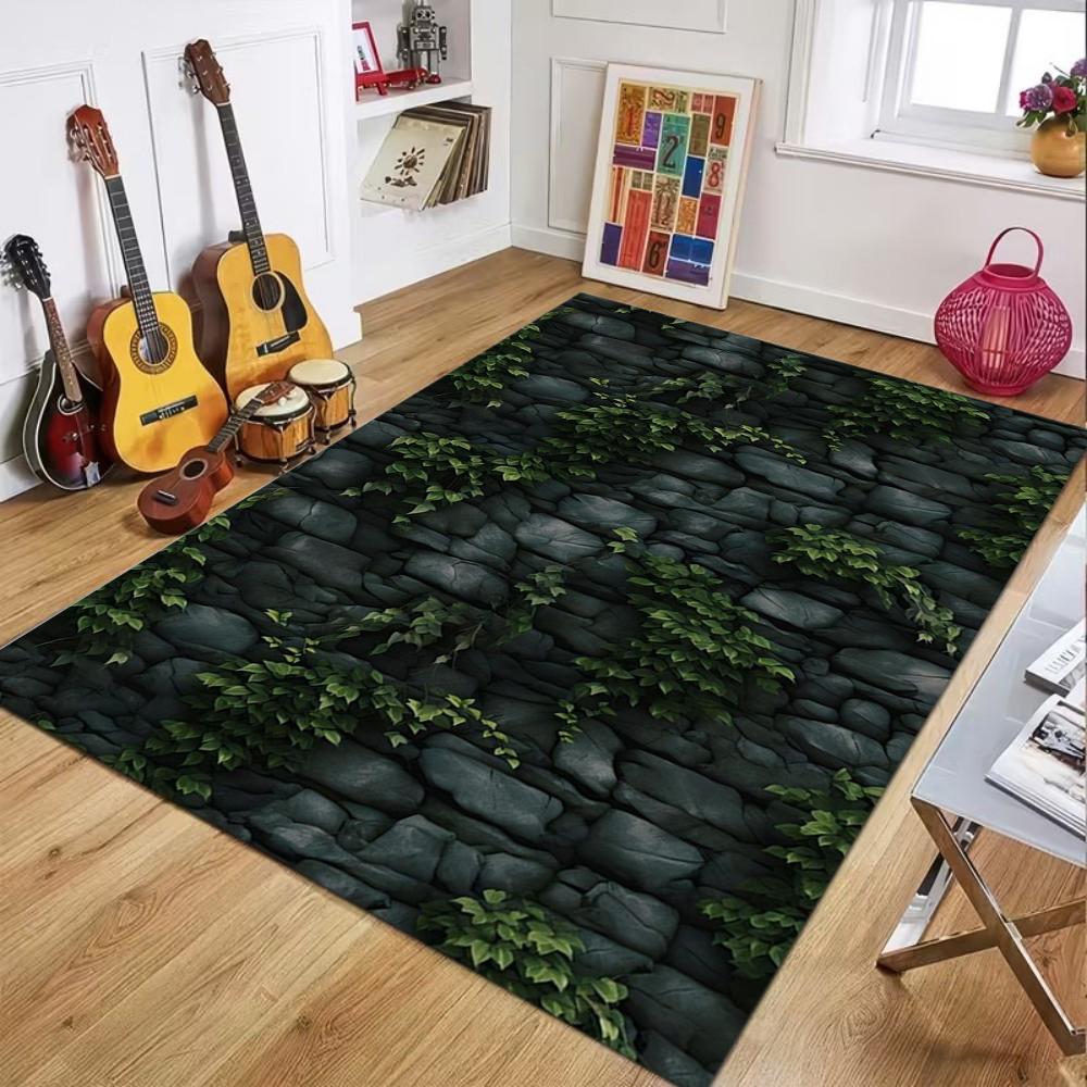 Rugs Realistic Moss Wall Surface Floor Mat Home Decor Easy To Clean Mat Table Rug Soft Non-slip Carpet for Kids Room Bedroom