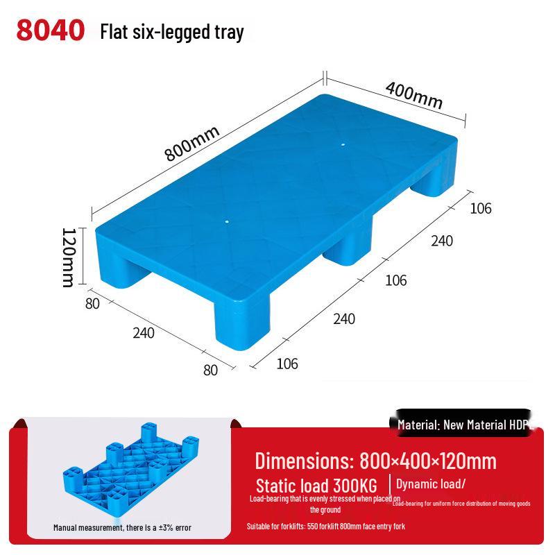 Warehouse Grid Plastic Pallet: Thickened Moisture-Proof Single-Sided Floor Mat for Logistics.
