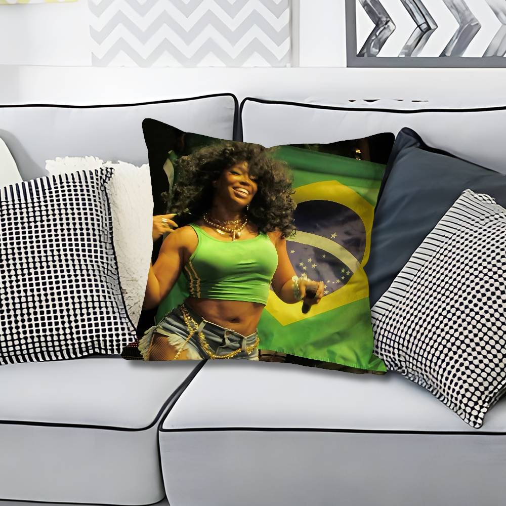 

SSZA SOS Singer Various Sizes Square Pillow Case For Car Home Bedchamber Decor Custom Valentine gift 30x30cm