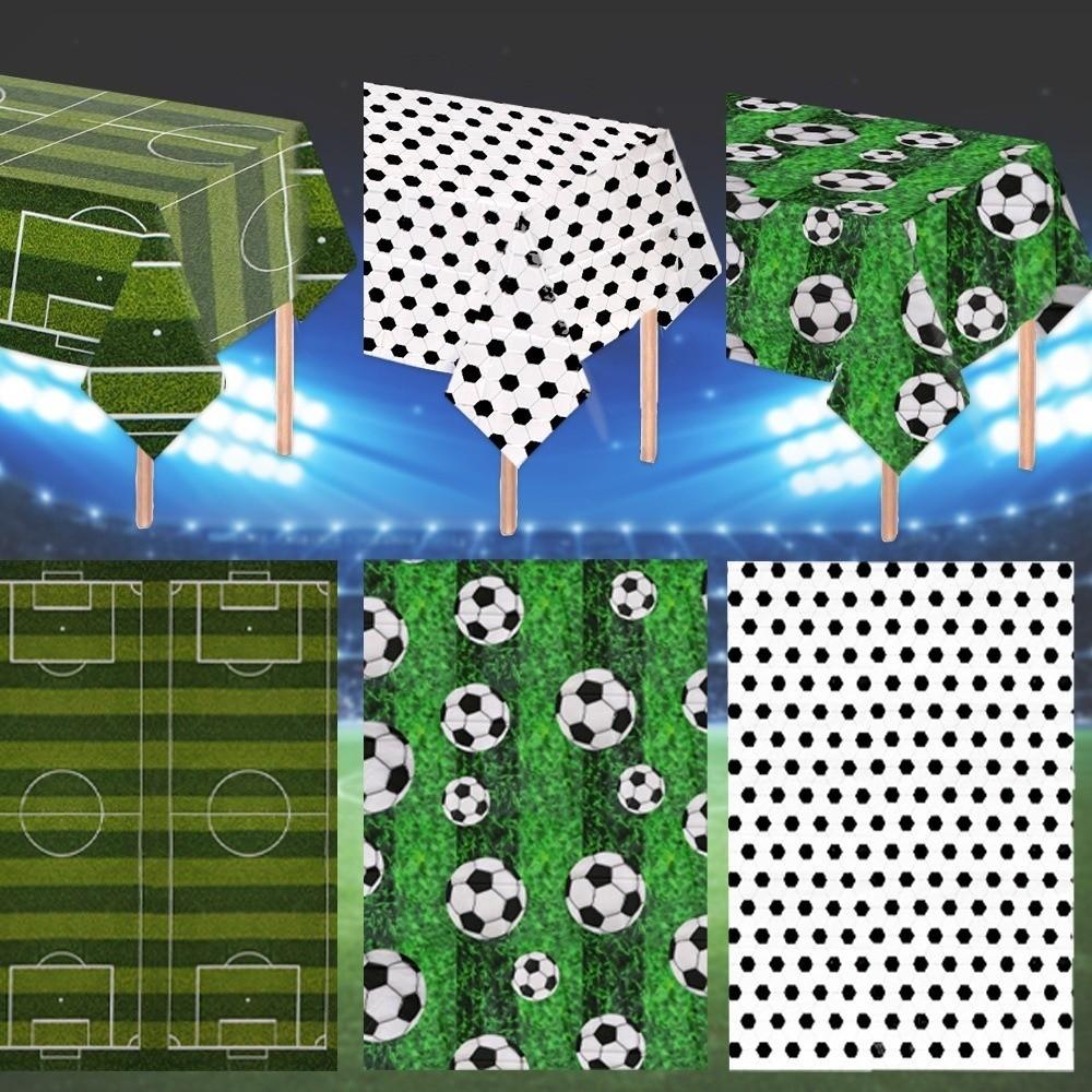 Einweg-Fußball-Thema Tischdecke Plastik-Fußball-Banner Fußball-Tischabdeckung Tischdekoration