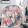 1Pc Cartoon Print Flannel Blanket, High quality Comfortable for All Seasons, Home Decor, Warmth and Comfort, Perfect for Christmas Birthday Gift