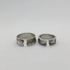Adjustable Open Ring Set Couples Vintage Geometric Ox Design Plated Unisex Fashion Jewelry