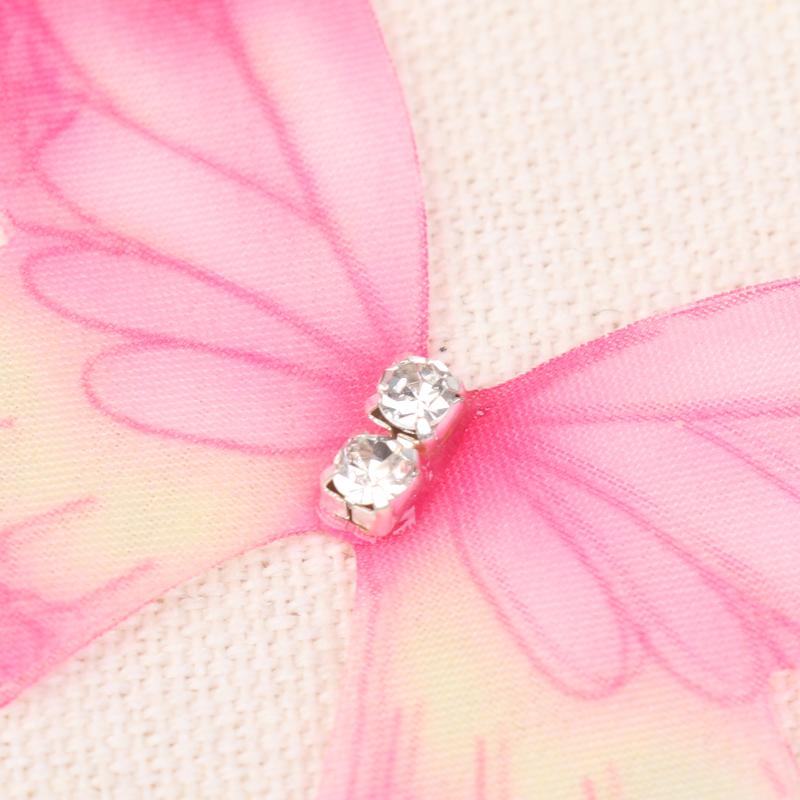 50Pcs 3D Organza Fabric Butterfly Appliques Gradient Color Double-Layer Simulation Mesh Butterfly Patch Translucent