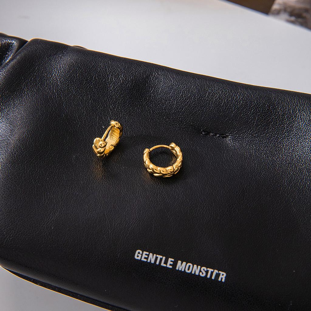 Design Sense Classic Style 18K Gold, Woven Earrings Light Luxury High-end Earrings Jewelry