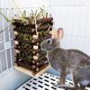Rabbit Wooden Grass Shelf Bite Resistant Hanging Hay Feeder Small Animals Feeding Hay Manager For Guinea Pig