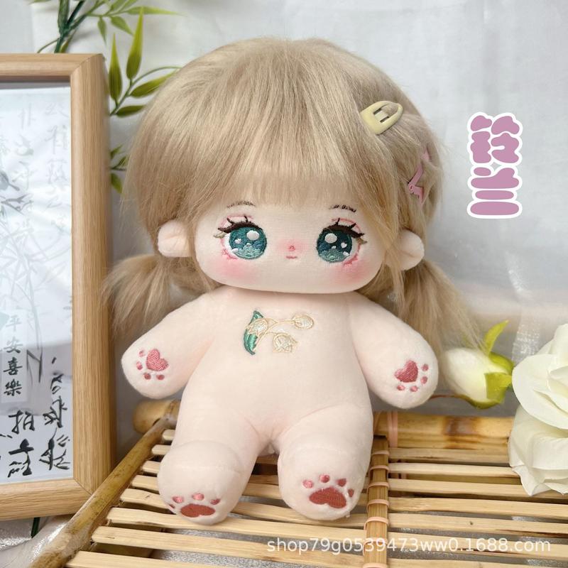Kawaii Plush Cotton Doll Idol Stuffed Super Star Figure Dolls Cute Fat Body Cherry Blossoms Girl Doll Can Change Clothes Gift