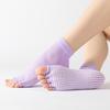 Calzini da Donna Estivi Sottili in Cotone con Dita Separate e Punta Aperta, in Silicone Antiscivolo, Tubolari