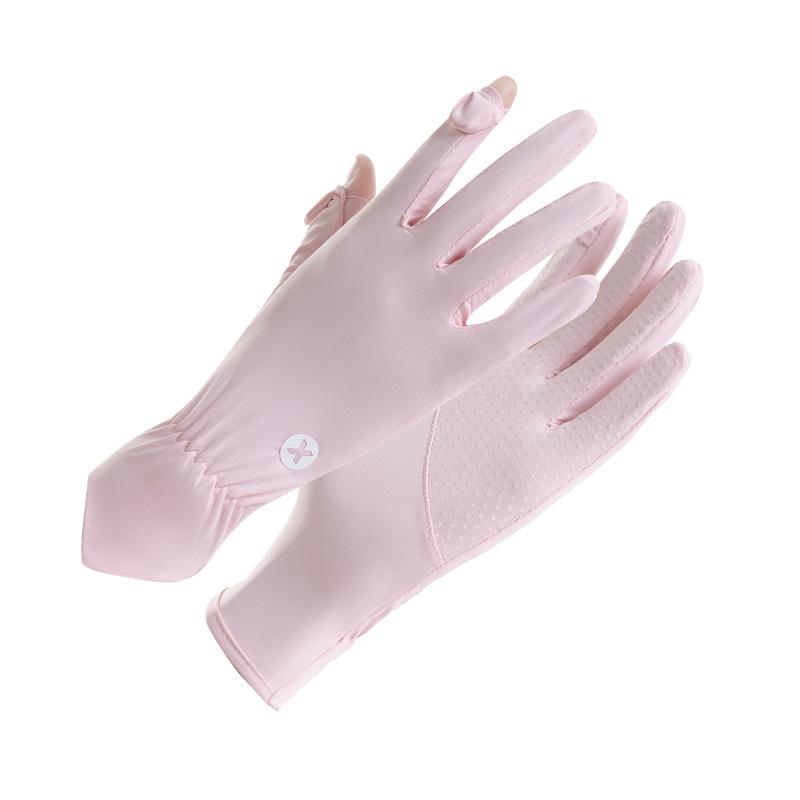 Sun Protection Gloves UV Resistant Women's Ice Silk Outdoor Sports Cycling High Elasticity Thin Extended
