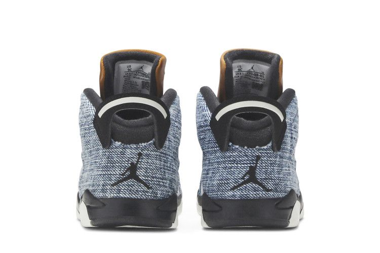 Kids' Sneakers Nike Jordan 6 Retro Washed Denim (TD) Washed Denim/Sail-Varsity Red-Black