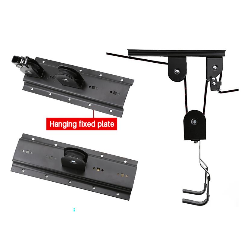 Bike Hoist Garage Storage Bike Lift Pulley System With 60Kg Bearing Overhead Bike Rack Ceiling Frame Roof Box Storage Hanger