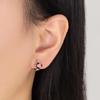 Exquisite French Retro Geometric Zirconia Hoop Earrings