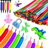 50/100pcs 10.24inch Colorful Long Latex Balloons With Balloon Pump DIY Manual Class Magic Twisting Balloons ZSY