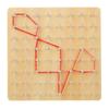 Geometric Shape Learning Board Wooden Geoboard With Colorful Elastic Rubber Bands Math Teaching Tool For Children