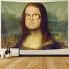 VIKAMA Funny Portrait Tapestry Hilarious Parody Design Perfect For Humorous Decor Bedroom Wall Styling and Photo Backdro