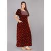 Cotton Floral Printed Daily Wear Nighty Women Lightweight Sleepwear Night Gown