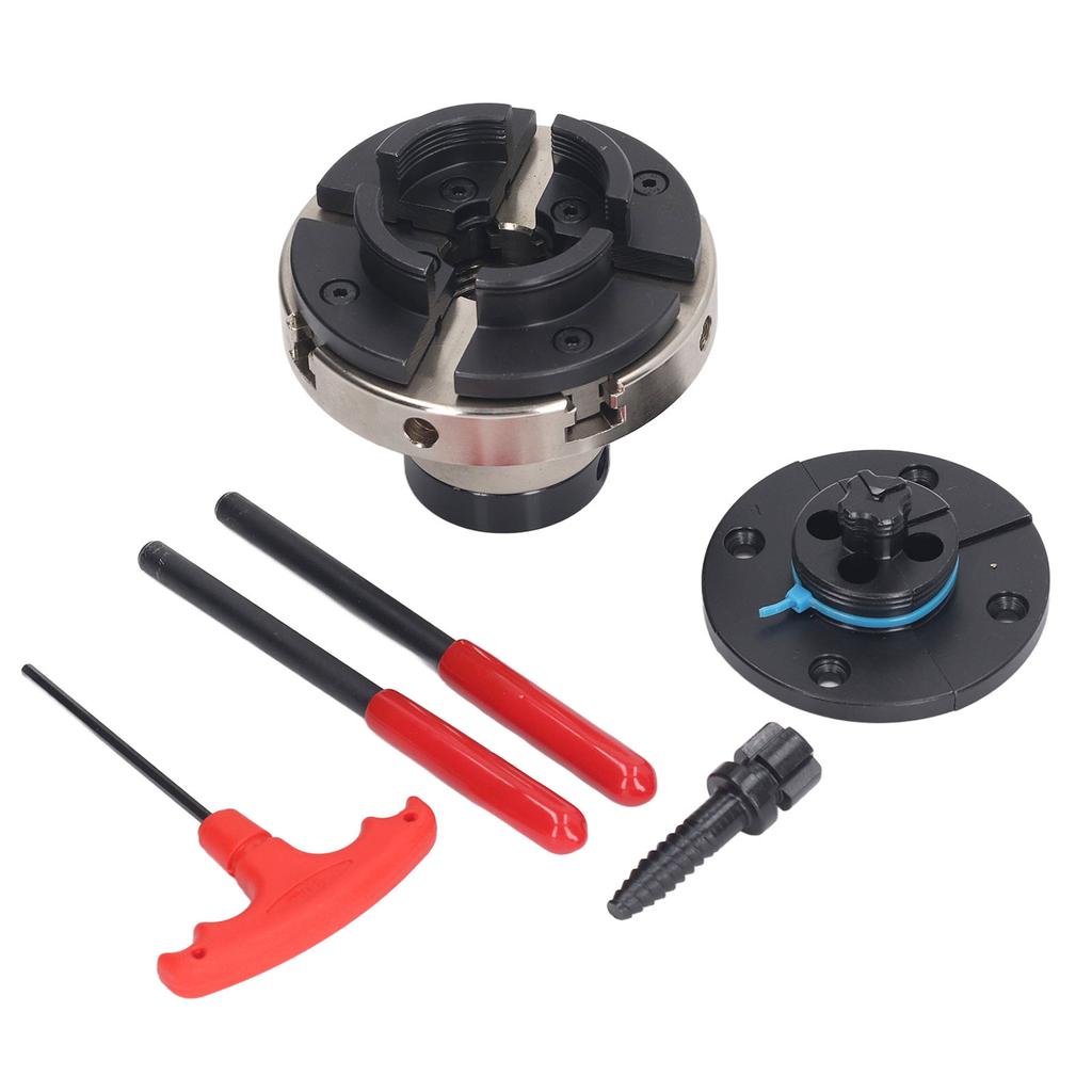 Lathe Chuck 4in CUG3418CC 4 Jaw 1INx8TPI Alloy Steel Clamping Chuck Accessory Set Kit