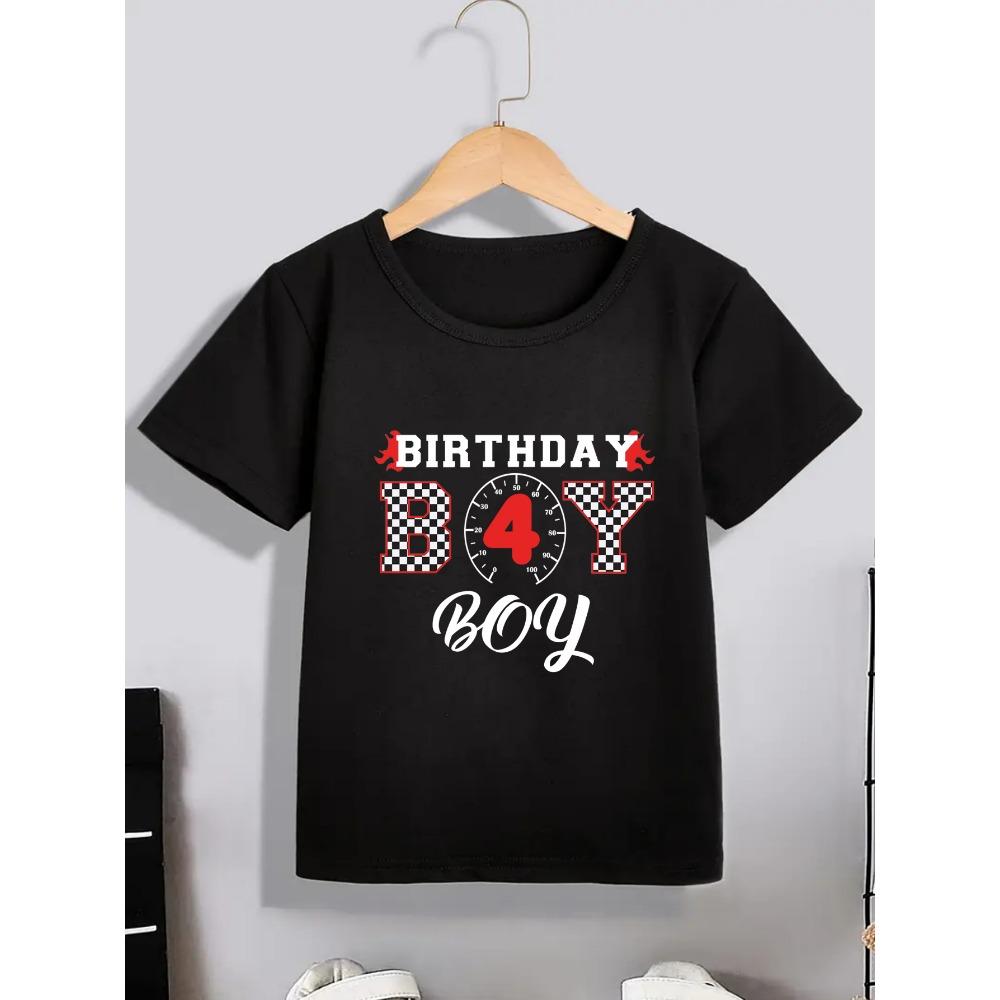 Fun Racing Birthday Summer Children's Casual Cotton Comfortable Short Sleeve T-shirt