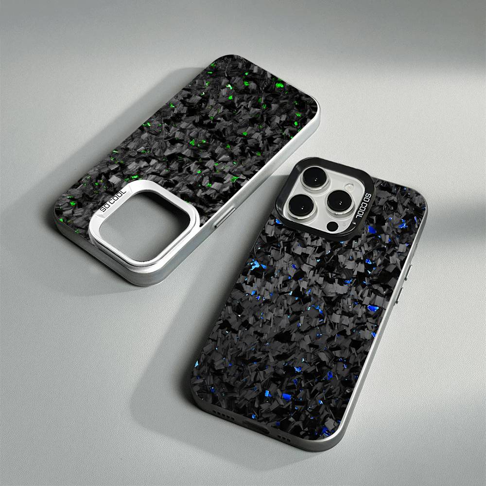 Abstrakte Kunst Schwarz Geschmiedetes Carbon Fundas Handyhülle Für IPhone 17 17E 16 Plus Pro Max 15 14 13 12 11 Matt Bunte Hüllen